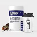 NUTRUTH-High Protein Meal Replacement Chocolate Hazelnut Flavoured Slim Shake + 500 Ml Shaker | 21 Gm Protein/Serving | Weight Control & Management Protein Shake (500 Gm)