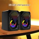 X2 Computer Speakers USB Powered Subwoofer with RGB Light for Desktop Laptop PC 
