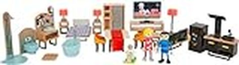 Small Foot 11742 Set de Meubles Moderne en Bois et Plastique, Accessoires de Maison de poupée pour Enfants à p Toys, Multicolore