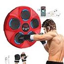 Inmorven music boxing machine 15.7in, rechargeable boxing equipment wall mount home smart boxing target workout machine electronic focus agility training digital boxing for kids and adults. (red)