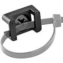Pro-Grade, Slim, 1x .6 Cable Tie Mounts with Screws 100 Pack. High Strength, Black Zip Tie Bases for Wire Management. Permanently Anchor to Wall, Desk or Baseboard. Run Cords at Your Home or Office