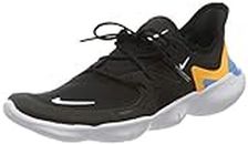 Nike Men's Free Rn 5.0 Running Shoes, Black/White/University Blue, 11.5