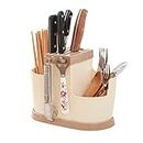 KINZILLA Multi Functional Self Draining Organizer Chopsticks Basket - Spoons, Knife & Other Kitchen Cutlery Storage Holder Stand