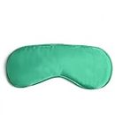 Prasha 100% Natural Mulberry Silk Eye Mask and Blind Fold for Sleeping with Adjustable Strap | Comfortable Sleep in Travelling | For Men, Women and Kids | Blocks light & Gentle on Skin (Green)