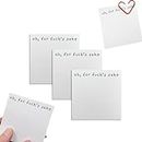 Funny Sticky Note 3pcs Novelty Memo Pads Sticky Note Funny Office Supplies Office Desk Accessory Gifts for Friends Co-Workers Boss (Oh- for Fuck's Sake!)