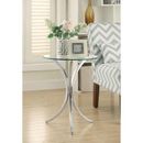 Coaster Furniture Eloise Chrome Round Accent Table with Curved Legs