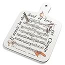 Music Gifts Company: Chopping Board - If Music Be The Food Of Love