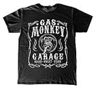 Official T Shirt Gas Monkey Garage GMG Classic Logo Distressed M