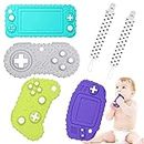 Chuya Baby Teether Toys,Remote Teething Toys Chew Toy for Babies 3-12 Months(4 Pack),Silicone Baby Teething Toys for Infant Toddlers, BPA-Free, Game Controller Toy