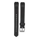 VIPECO Luxury Silicone Wrist Watch Band Buckle for Fitbit Alta Twill S Black