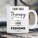 Tazza da pesca terapia | regali di pesca | regali per gli amanti della pesca | tazza compleanno