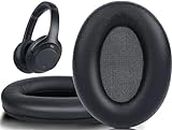 Sounce Replacement Earpads Cushions for Sony WH-1000XM3 (WH1000XM3) Headphones Ear Pads with Softer Leather Earmuffs High-Density Noise Cancelling Memory Foam - Black