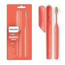 PHILIPS One By Sonicare Battery Toothbrush, Miami Coral, Hy1100/01, 1 Count