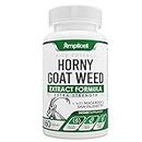 Horny Goat Weed - Natural Female & Male Enhancement Pills with L Arginine, Tongkat Ali, Panax Ginseng & Maca Root Powder - Horny Goat Weed for Men & Women Health - Mood Boost & Energy Pills - 60 Caps