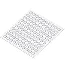 100 Pcs Clear Rubber Feet, nuoshen Adhesive Bumper Pads Sound Dampening Bumpers Self Stick Furniture Buffer Pads Transparent Silicone Pads for Furniture Glass Tables Door Protect