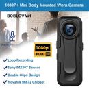 BOBLOV 32G 1080P Mini Camera Body Mounted Worn Camera Loop Recording Video Audio
