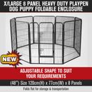 48" 8 Panel Pet Dog PlayPen Dog Crate Heavy Duty Foldable Enclosure Cage Puppy