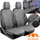 For Kia Full Set Car Seat Cover Saddle Leather Universal Front Rear Cushion Grey