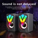 LED USB Computer Speakers Stereo Bass Subwoofer Wired 3.5mm Jack For Desktop PC