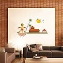 Rawpockets Decal ' Kerala -Gods Own Country ' (Material - PVC Vinyl Matte Finish, Wall Coverage Area - Height 75cm X Width 125cm) (Pack of 1) Wall Sticker