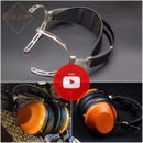 Top Metal Headband Cushion Pad Ear Hook For Music Master 66mm Wooden Headphone