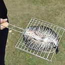Fish Grill Basket, Stainless Steel Non Stick Handle BBQ Net Barbecue Rack Patio, Lawn Garden Grills Outdoor Cooking Cooking Tools Accessories Grilling Cookware Rotisseries