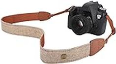 MoKo Camera Strap, Premuim Cotton Canvas Braided Adjustable Universal Sling Shoulder Neck Belt for All DSLR Digital Camera Canon, Fuji, Nikon, Olympus, Panasonic, Pentax, Sony - Khaki