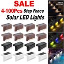 Outdoor Solar LED Deck Lights Garden Path Patio Pathway Stairs Step Fence Lamp
