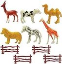 Braintastic 6 Pcs Small Size Jungle Wild Animal World Multicolor Forest Animal Set for Kids