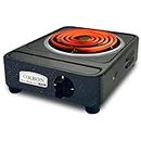 ORBON Heavy Duty Deluxe Electric G Coil Radiant Gas Cooking Stove Heater | Induction Cooktop | G Coil Hot Plate Cooking Stove | Works With All Metal Utensils & Cookwares (Vitreous Black) (2250)