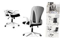 Model S | Folding Office Chair for Small Spaces | Gaming Chair White & Black