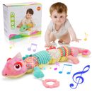 Baby Musical Stuffed Animal Activity Soft Toys with Rattle Teether and Textures