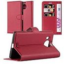 Cadorabo Book Case Compatible with Nokia Lumia 950 XL in Candy Apple RED - with Magnetic Closure, Stand Function and Card Slot - Wallet Etui Cover Pouch PU Leather Flip