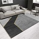 Kunsen Waschbarer Teppich Abstrakter moderner geometrischer Haushalts-Teppich Rugs for Bedroom Waschbare und pflegeleichte dekorative Teppiche Wohnzimmergroßer Teppich Schlafzimmer r130x190CM