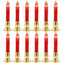 DOITOOL 12pcs Electronic Candle Window Candles Simulation Candle Led Light Taper Candle Lamp Flameless Candles Home Decor Electric Fake Candle Lamp Christmas Decorations Plastic