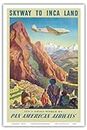 Skyway to Inca Land - Peru - Pan American Airways (PAA) - Vintage Airline Travel Poster by Paul George Lawler c.1938 - Master Art Print (Unframed) 12in x 18in
