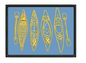 Canoes & Kayaks Patch Embroidered Hook Loop Applique Travel Souvenir Rafting