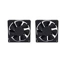 Electronic Spices 12v Brushless 3Inch DC Cooling Fan for Pc Case,CPU Cooler, 2pcs, Black (80X80) mm