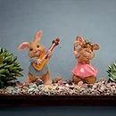 Chocozone Pack of 2 Dancing & Singing Rabbit Miniatures Landscape Decor Toys for Kids Toys for Boys & Girls