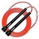 Boldfit Polyvinyl Chloride Skipping Rope For Men And Women Jumping Rope With Adjustable Height Speed Skipping Rope For Exercise, Gym, Sports Fitness Adjustable Jump Rope Black-Red