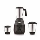 BOSS Bravo 500W Mixer Grinder with Powerful Motor, Unique Flow Breaker Design & Overload Protection (3 Stainless Steel Jars, Grey)