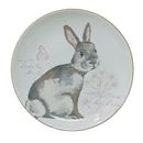 Pier 1 imports Elegant Gray Bunny Easter Salad Plate 8” A