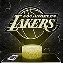Lampe de chevet Logo Los Angeles L Basket décoration Basketball USA. Idée cadeau homme objet Logo Los Angeles L Basket veilleuse adulte déco chambre. Idee cadeau noel homme original