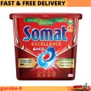 Somat Excellence 4-in-1 Dishwasher Capsules (45 Pack), Dishwashing Tablets