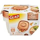 GladWare Home Tall Entree Food Storage Containers, Large Square Holds 42 Ounces of Food, 3 Count Set | With Glad Lock Tight Seal, BPA Free Containers and Lids