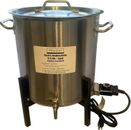 Electric Brewing Boil Kettle Pot (8.75 Gal) + Easy Drain Spout, Stainless Steel