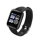 2021 Smart Watch Hommes Femmes Récompense Cardiaque Fitness Tracker Bracelet Montre Bluetooth Call Sport imperméable Smartwatch pour Android iOS (Black)