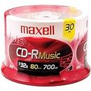 Maxell MXLCDR80MU30PK 700 MB Music CD-R Spindle 30/Pack