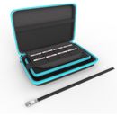 Nintendo 2DS XL Hard Carrying Case/Cover with 8 Cartridge Holders (Black/Teal)