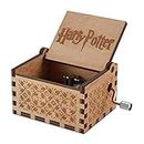 CAAJU Wooden Theme Harry Potter Black Hand Cranked Collectable Engraved Music Box Black (Black) (Brown)